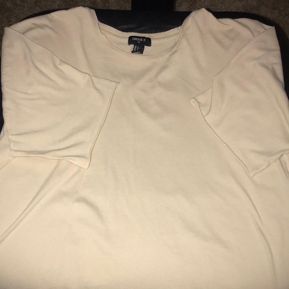 Forever 21 short sleeve Tan distressed shirt